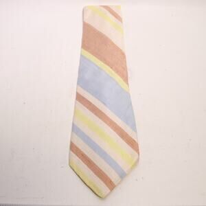 Resilio Wilsons Neck Tie Mens 56 in Silk Pastel Blue Yellow Tan Cream Wide